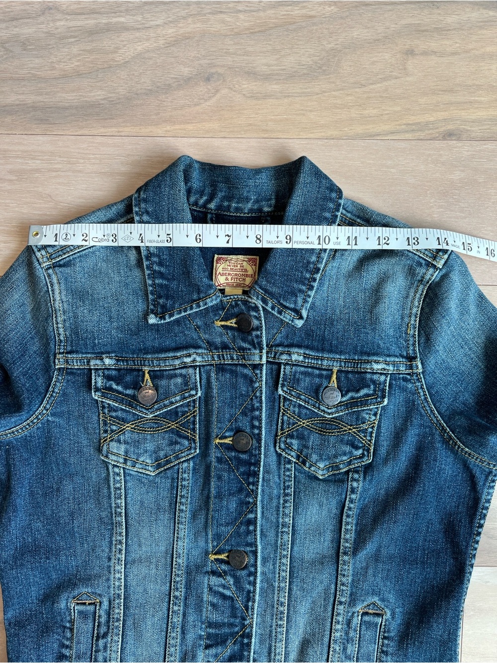 Y2K Abercrombie Classic Denim Trucker Jacket Size M - Picture 8 of 9